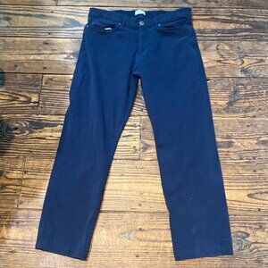 Hickey Freeman New York Cotton Chinos Pants Men's Size 36x320 Navy Blue EUC